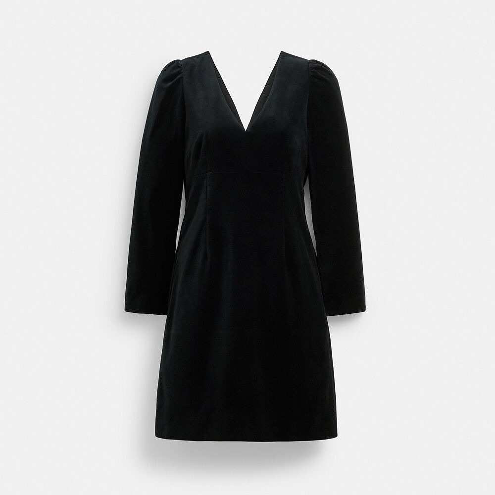 Coach Black Long Sleeve Dress